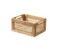 Calicosy Boîte en Bambou et Rotin Petit Modèle - H12 cm - En Bambou - Rangement - Pour Chambre, Dressing - L25 x l18 x H12 cm