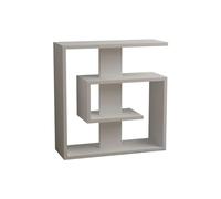 Calicosy Bout de Canapé 4 Etagères Blanc Saly - H57 cm - en Panneaux de Particules - pour Salon - L55 x l20 x H57 cm