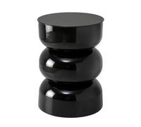 Calicosy - Bout de Canapé en Métal Laqué - Table d'Appoint Design Moderne - Coloris Noir - Collection Ella - Salon, Chambre - L 36 x P 36 x H 50 cm