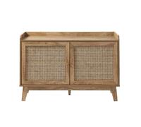 CALICOSY - Buffet 2 Portes en Cannage Rotin L110 cm - PALMO - Bois clair