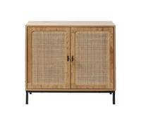 CALICOSY - Buffet 2 Portes en Rotin Naturel L80 cm - JAYA - Bois clair
