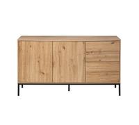 CALICOSY - Buffet 2 portes et 4 tiroirs L140 cm LENNY - Bois clair