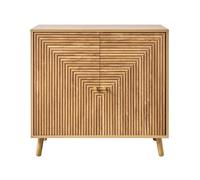 CALICOSY - Buffet 2 portes façades lamellées EDEN - Bois clair