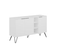 CALICOSY - Buffet 3 niches et 3 portes L142 cm - Clara - Blanc