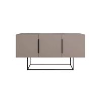CALICOSY - Buffet 3 portes et pieds en métal Titan - L150 cm - Marron