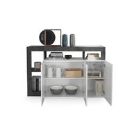 Calicosy Buffet 3 Portes Francfort - en Panneaux de Particules - pour Salle à Manger - L146 x l42 x H93 cm