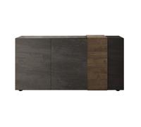 CALICOSY - Buffet 3 portes Pluton - L181 cm - Bois foncé-Bois foncé