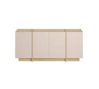 CALICOSY - Buffet 4 portes décor cachemire et chêne L180 cm ONYX - Beige