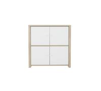 CALICOSY - Buffet 4 portes L100 cm - MATIS - Blanc/Bois