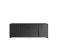 CALICOSY - Buffet 4 Portes L205 cm - City - Noir-Noir