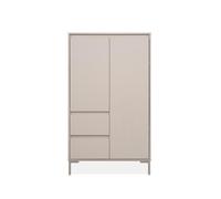 CALICOSY - Buffet haut 2 portes et 2 tiroirs couleur cachemire H139 cm - NERIO - Beige