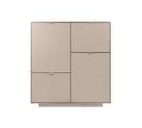 CALICOSY - Buffet haut 4 portes décor sable L107 cm VIKA - Beige
