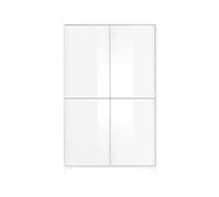 CALICOSY - Buffet Haut 4 Portes H174 cm - City - Blanc