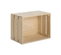 Calicosy - Caisse en Pin Massif Empilable - L51,2 x H28 cm | Pour Cuisine, Pour Chambre