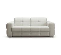 CALICOSY - Canapé 3 places convertible avec ouverture express en tissu L207 cm - CAMERON - Beige