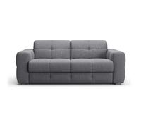 CALICOSY - Canapé 3 places convertible avec ouverture express en tissu L207 cm - CAMERON - Gris