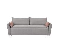 CALICOSY - Canapé lit 3 places avec coffre et matelas L238 cm - LAGOS - Gris