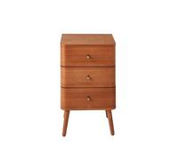 CALICOSY - Chevet 3 tiroirs avec façades aux bords arrondis H71 cm KARL - Bois clair