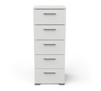 CALICOSY - Chiffonnier 5 tiroirs H101,8 cm - IZZY - Blanc
