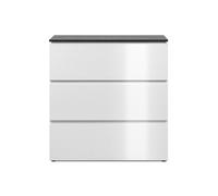 CALICOSY - Commode 3 tiroirs L88,5 cm - BREST - Gris