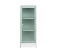CALICOSY - Commode avec 1 porte vitrée et 2 étagères en métal L40 cm - MILTON - Vert