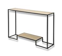 Calicosy Console 2 Niveaux Effet Bois Chêne Style Industriel