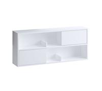 CALICOSY - Console suspendue blanche 2 niches et 2 portes L120 cm - FORKIS - Blanc