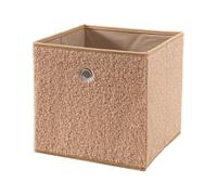 CALICOSY - Cube pliable tissu bouclette beige - H27 cm - Beige