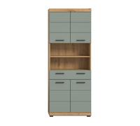 CALICOSY - Double colonne de salle de bain 4 portes 1 tiroir H191 cm - GIO - Vert