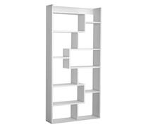 Calicosy Etagère 12 Tablettes Kuttap - L90 cm - En Panneaux de Particules - Pour Salon - L90 x l22 x H182 cm