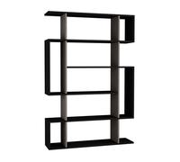 CALICOSY - Etagère bibliothèque H161 cm - MITO - Gris anthracite/ marron
