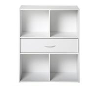 CaliCosy Etagère de Rangement 4 casiers avec Un tiroir