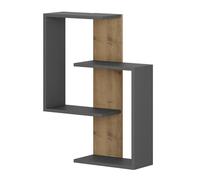 CALICOSY - Etagère murale décor chêne et gris anthracite H85 cm - PARANOID - Gris anthracite