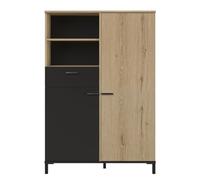 Calicosy – Rangement haut TRUST – Chêne/Noir – 2 portes, 1 tiroir – GAMI