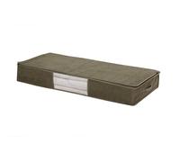 CALICOSY - Housse de rangement dessous de lit en velours côtelé kaki - L107 cm - Vert kaki