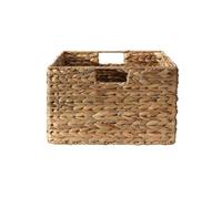 CALICOSY - Korb Wasserhyazinthe - Metallrahmen - Naturfasern - Mit Griffen - Aufbewahrungskorb für Wohnzimmer, Ankleidezimmer, Schlafzimmer - Made in France - Mittleres Modell - B 39 x T 28 x H 17 cm