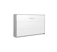 CALICOSY - Lit escamotable horizontal 120x200 - L212 cm - Blanc