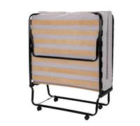 Lit Pliant 90x190cm + matelas mousse 24kg et housse de protection Gris