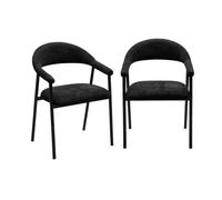 Calicosy Lot de 2 chaises en Tissu Bouclette L56 cm - AREN