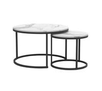 Calicosy - Lot de 2 Tables Basses Gigognes Rondes - Lenny