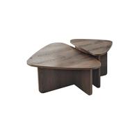 Calicosy Lot de 2 tables basses triangulaires aux bords arrondis 90 cm x 60 cm - BALLARE