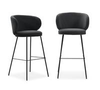 Calicosy Lot de 2 tabourets Tissu Hauteur 65 cm - Rush