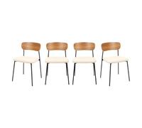 Calicosy Lot de 4 chaises en tissu bou ru 46 cm de large - LIVIO