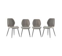 Calicosy Lot de 4 chaises en tissu, hauteur 86 cm - ASHLEY
