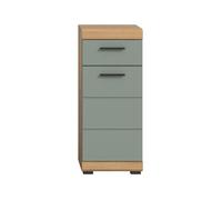 CALICOSY - Meuble de rangement salle de bain 1 porte 1 tiroir H88 cm - GIO - Vert