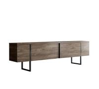 Calicosy Meuble TV 2 Portes Rabattables L180 Cm - Luxe - en Panneaux De Particules - Style Contemporain - pour Salon - L180 X l30 X H50 Cm