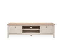 Calicosy Meuble TV 2 tiroirs décor chêne et Cachemire L160 cm - Lund