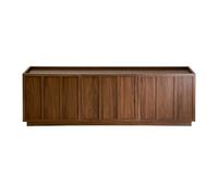 Calicosy Meuble TV 3 Portes Effet Noyer avec Rebord L140 cm - ABEL