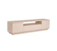 CALICOSY - Meuble TV 3 portes rabattables et 1 niche L180 cm - VERAMONT - Beige / Travertin