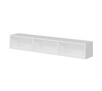 CALICOSY - Meuble TV suspendu 3 portes blanc L180 cm - Rigel - Blanc